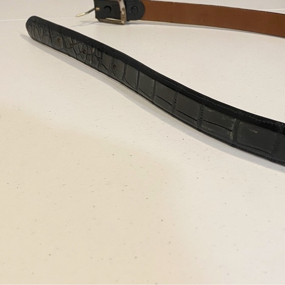 FLEMING OF BUCKHEAD Genuine Alligator Leather Belt Black 43 - Picture 13 of 14